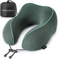 MANXUEKAI Travel Neck Pillow 100% Pure Memory Foam Travel Pillow for Sleeping on Airplane, Car, Train, Bus, Office and Home Use, Washable…