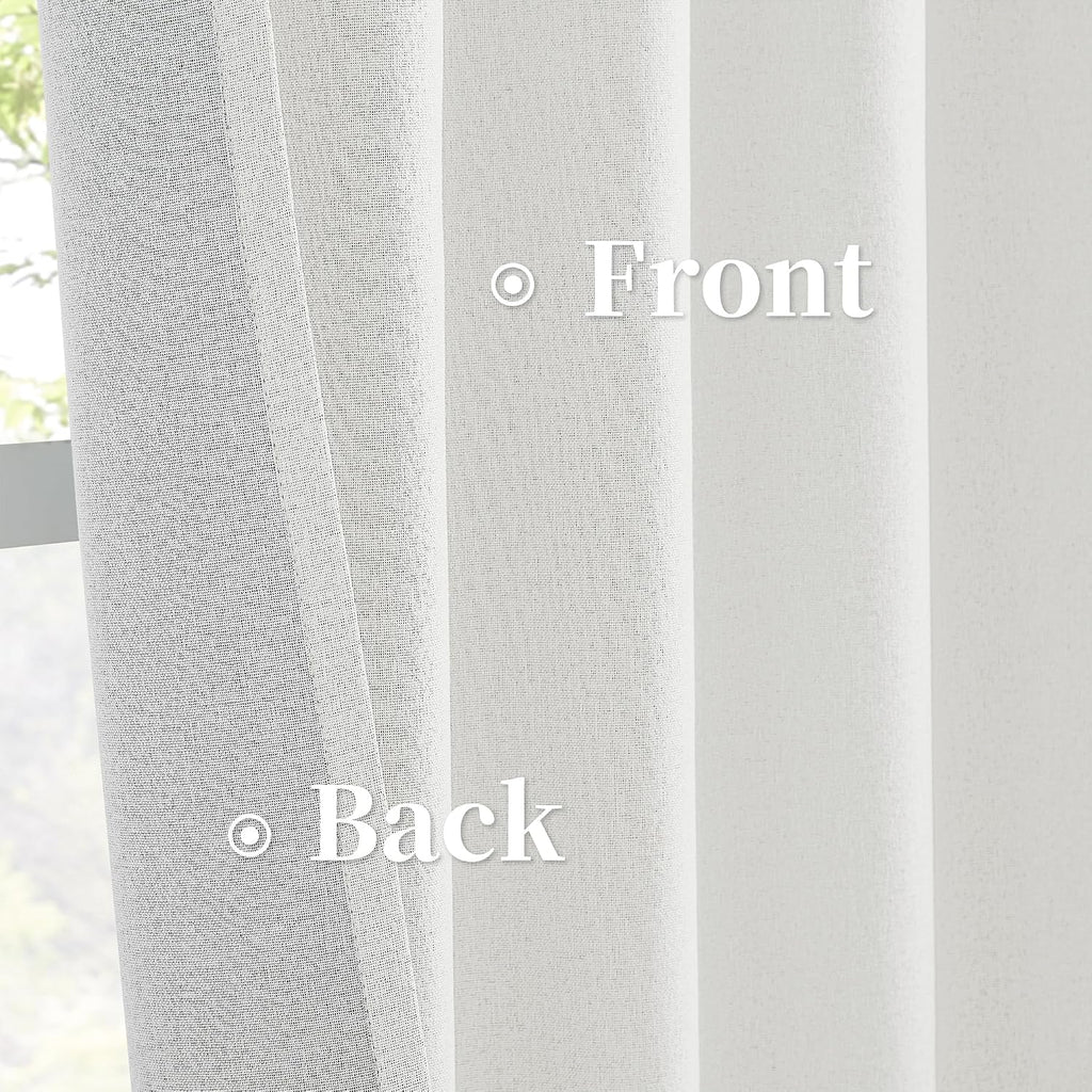 Keqiaosuocai Natural Blackout Curtains 104 Inch Length 2 Panels, Boho Farmhouse Window Curtain Drapes for Living Room Rod Pocket/Back Tab/H…