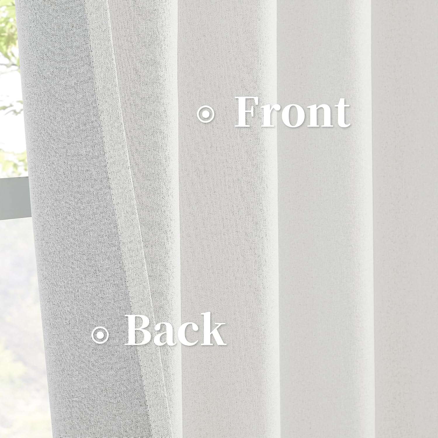 Keqiaosuocai Natural Blackout Curtains 104 Inch Length 2 Panels, Boho Farmhouse Window Curtain Drapes for Living Room Rod Pocket/Back Tab/H…