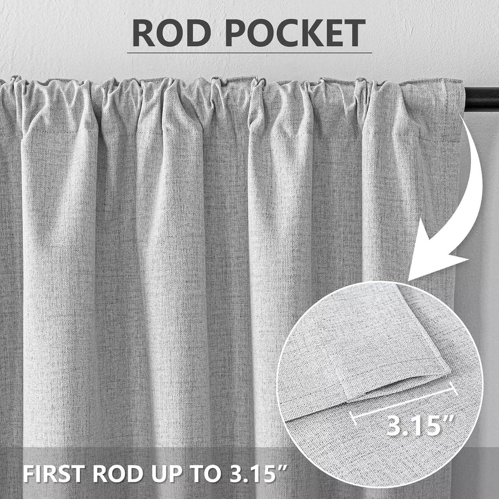 IGEMAEVE 100% Blackout Curtains 108 Inches Long for Bedroom, Black Out Curtains 2 Panels Set, Rod Pocket & Back Tab Thermal Insulated…