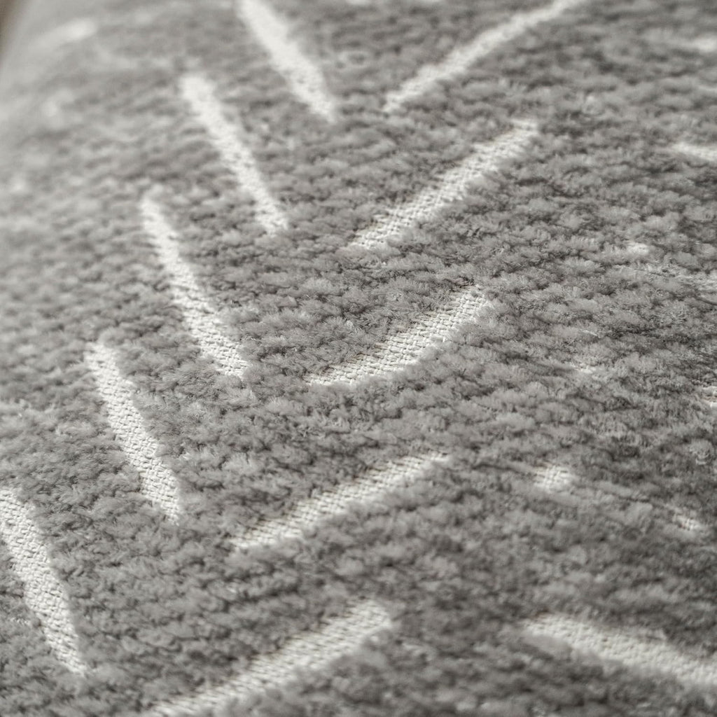 BlissBlush Decorative Long Lumbar Pillow Cover 14x36 for Bed, Light Gray Soft Woven Chenille Accent Pillow Cover for Bedroom Couch Sofa…