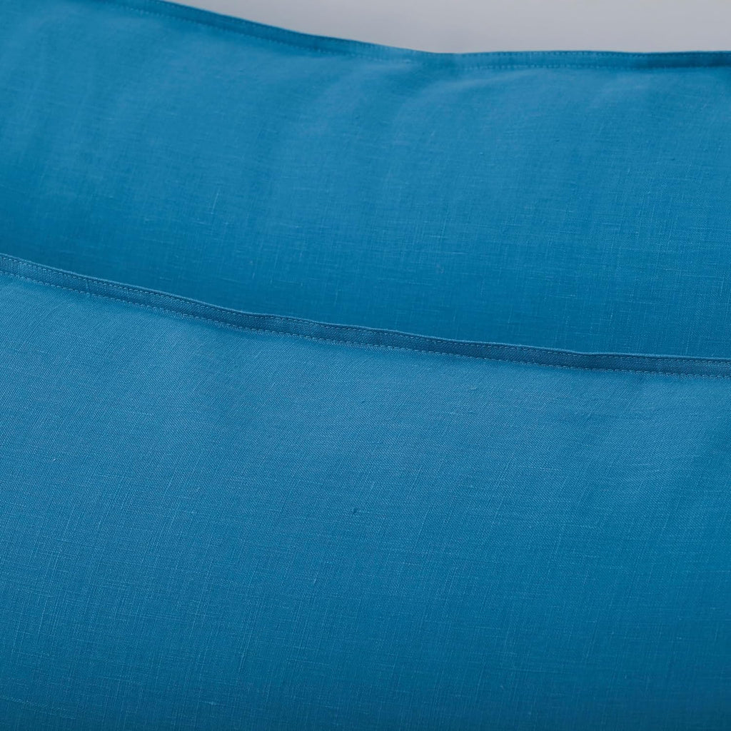 Chuffed Linen Pillowcases 2 Pack 100% Linen Standard Pillow Cases, Breathable and Cooling Washed Pillowshams with Zipper Closure, 20x30 Inc…