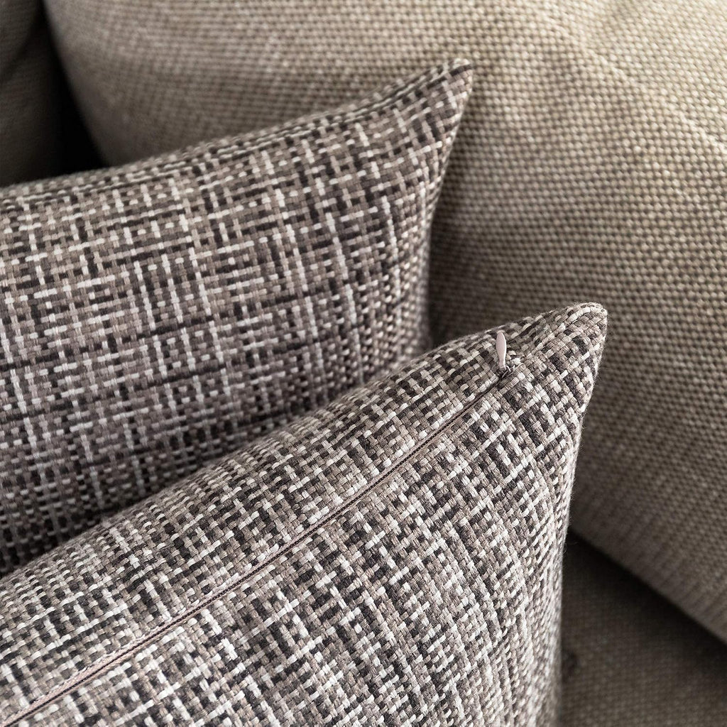 Kevin Textile Pack of 2 Decorative Outdoor Waterproof Throw Pillow Covers Stripe Square Pillowcases Modern Cushion Cases for Patio Couch…