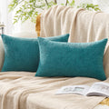 Gawamay Set of 2 Decorative Lumbar Soft Chenille Throw Pillow Covers 12x20 Inch (30x50 CM), Boho Farmhouse Cushion Cases, Couch Pillow Cove…