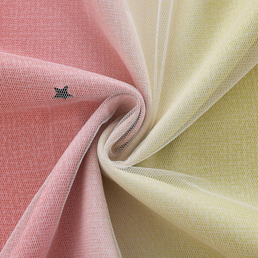 Addsomecolortolife XiDi Pink Yellow Curtains for Bedroom Decor Blackout Curtains for Girls Kids Room Rainbow Unicorn Wall Decals 34X63 Inch…