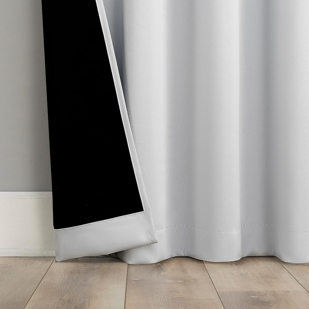 Sun Zero Oslo Theater Grade Extreme 100% Blackout Rod Pocket Curtain Panel, 52" x 95", White