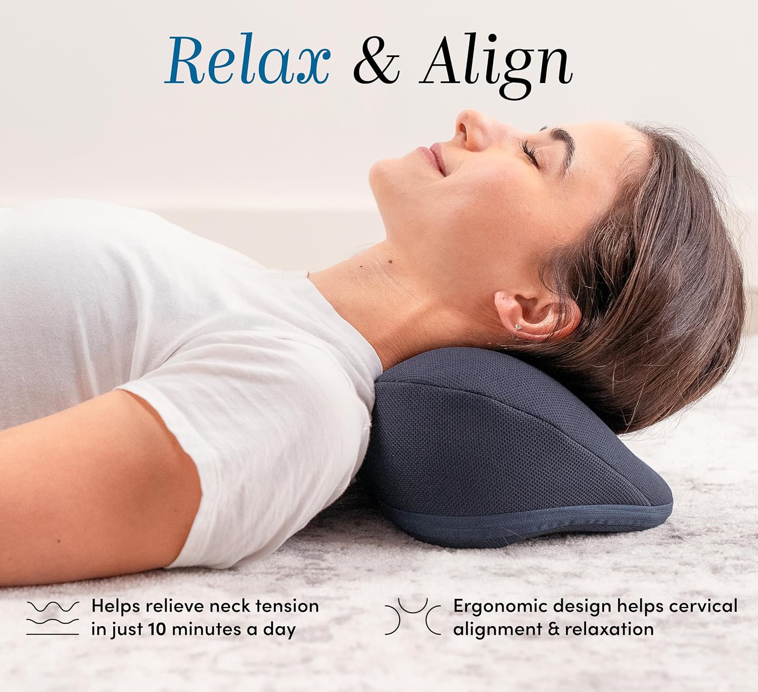 Halo Neck Stretch Pillow Supportive Cervical Comfort for, Posture Alignment, and Stress Reduction