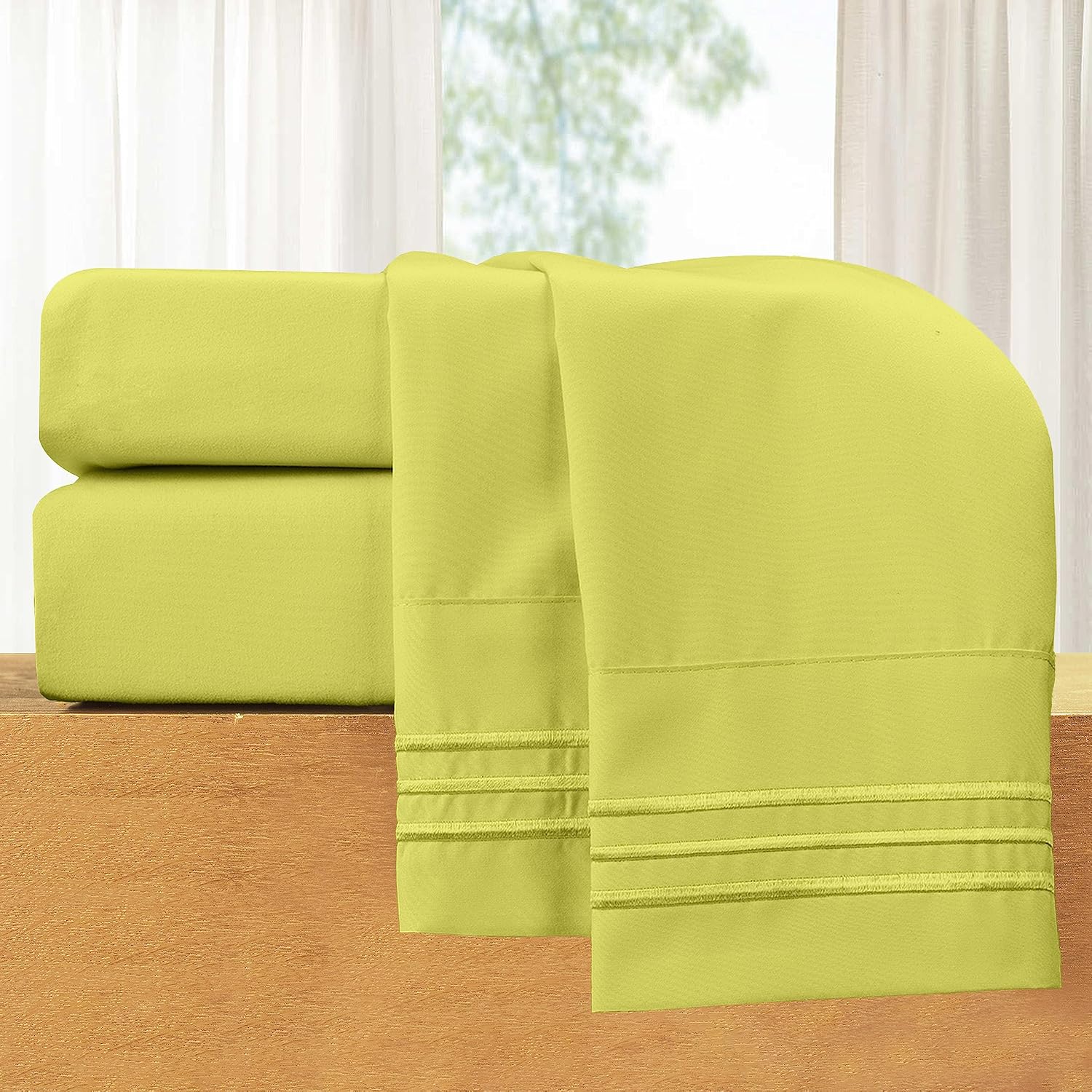 Elegantcomfort Elegant Comfort 1500 Thread Count Embroidered Egyptian Quality Microfiber - Luxurious Silky Soft, Wrinkle and Fade Resistant…