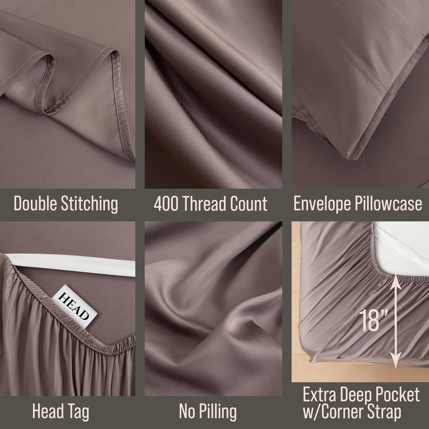 Bella Coterie Luxury Bamboo Viscose Full Size Sheet Set | 100% Organically Grown | Ultra Soft | Cooling for Hot Sleepers | 18" Deep…