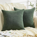 Gawamay Decorative Square Throw Pillow Covers 22"x22" Inch Set of 2, Super Soft Chenille Pillows Farmhouse Pillowcase for Living Room Bedro…