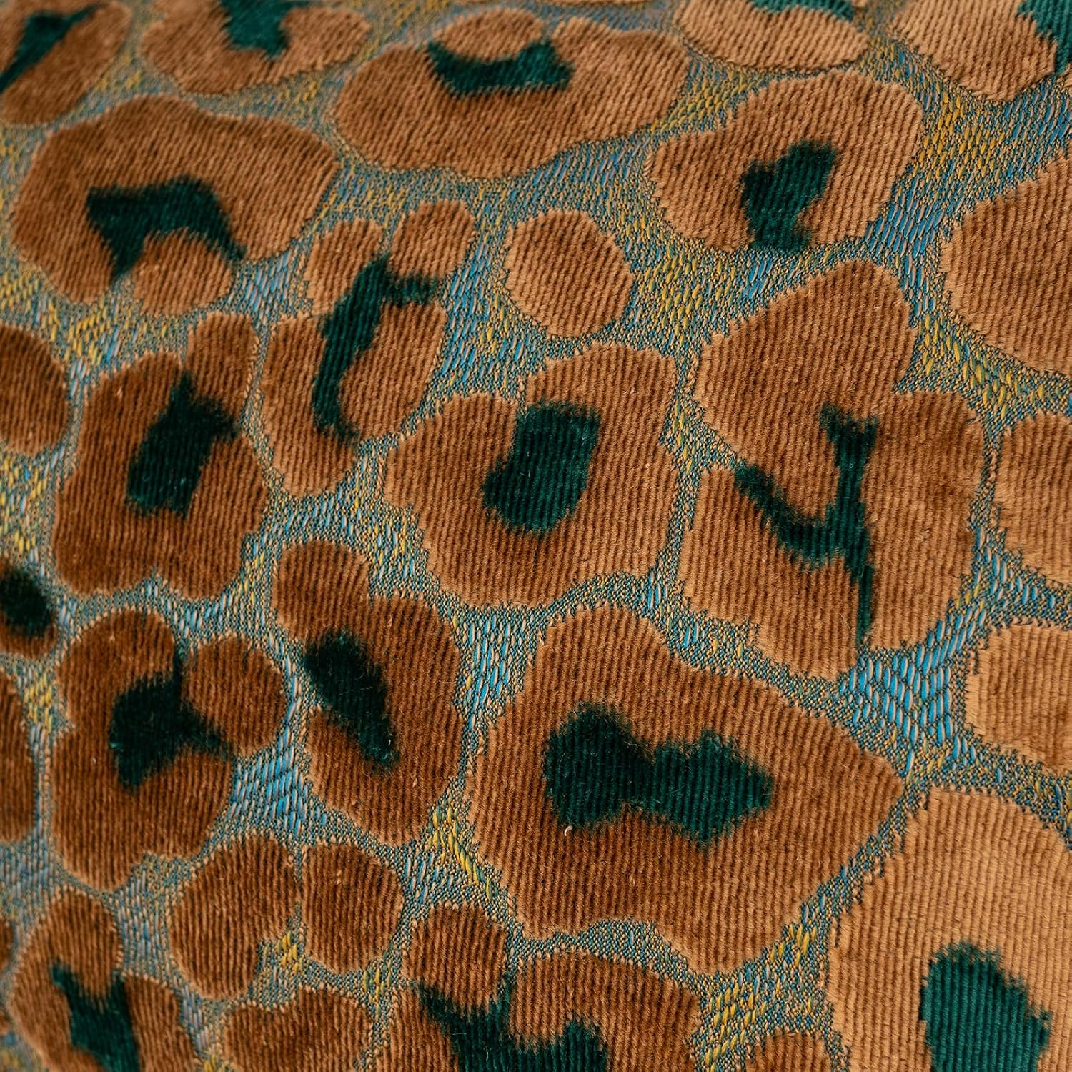 Alerfa Green Brown Floral Throw Pillow Cover 12 x 20 Inch Cut Velvet Rectange Luxury Decorative Lumbar Pillow Cover for Couch Living Room…