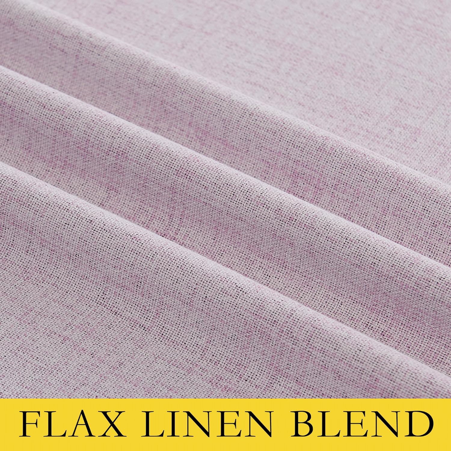 NICETOWN Pink Vintage Linen 100% Blackout Curtains for Dining Room, Thermal Insulated Curtains 45" Long, Noise Reducing Window Treatment…