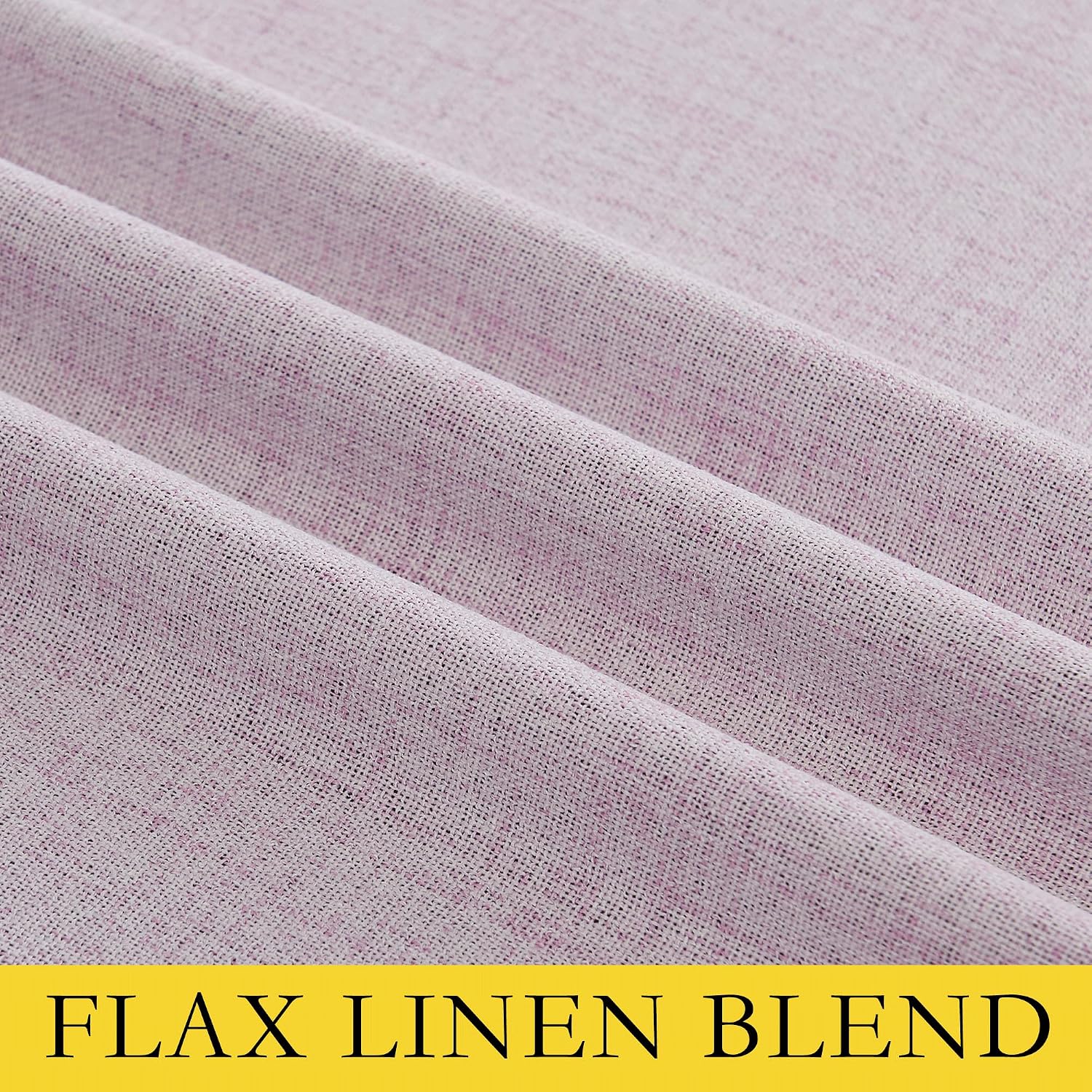 NICETOWN Pink Vintage Linen 100% Blackout Curtains for Living Room, Thermal Insulated Curtains 95" Long, Noise Reducing Window Treatment…