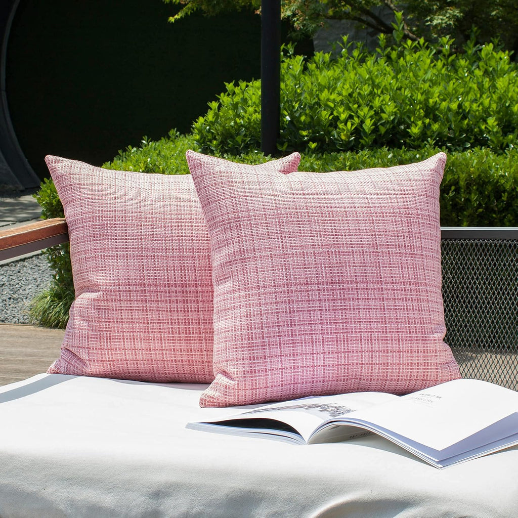 Kevin Textile Pack of 2 Decorative Outdoor Waterproof Pillow Covers Valentines Day Garden Cushion Sham Throw Pillowcase Shell for Patio…