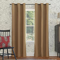 Sun Zero Easton Energy Saving Blackout Grommet Curtain Panel, 40" x 54", Taupe