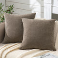 Gawamay Decorative Throw Pillow Covers 16x16 Inch Set of 2, Super Soft Chenille Square Pillows Farmhouse Fall Pillowcase for Living Room Be…