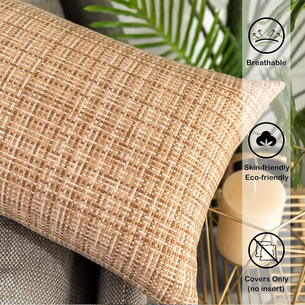 Kevin Textile Throw Pillow Cover Outdoor Waterproof Decorative Square Cushion Covers Water Resistant Pillowcase Shell for Couch Tent Park…