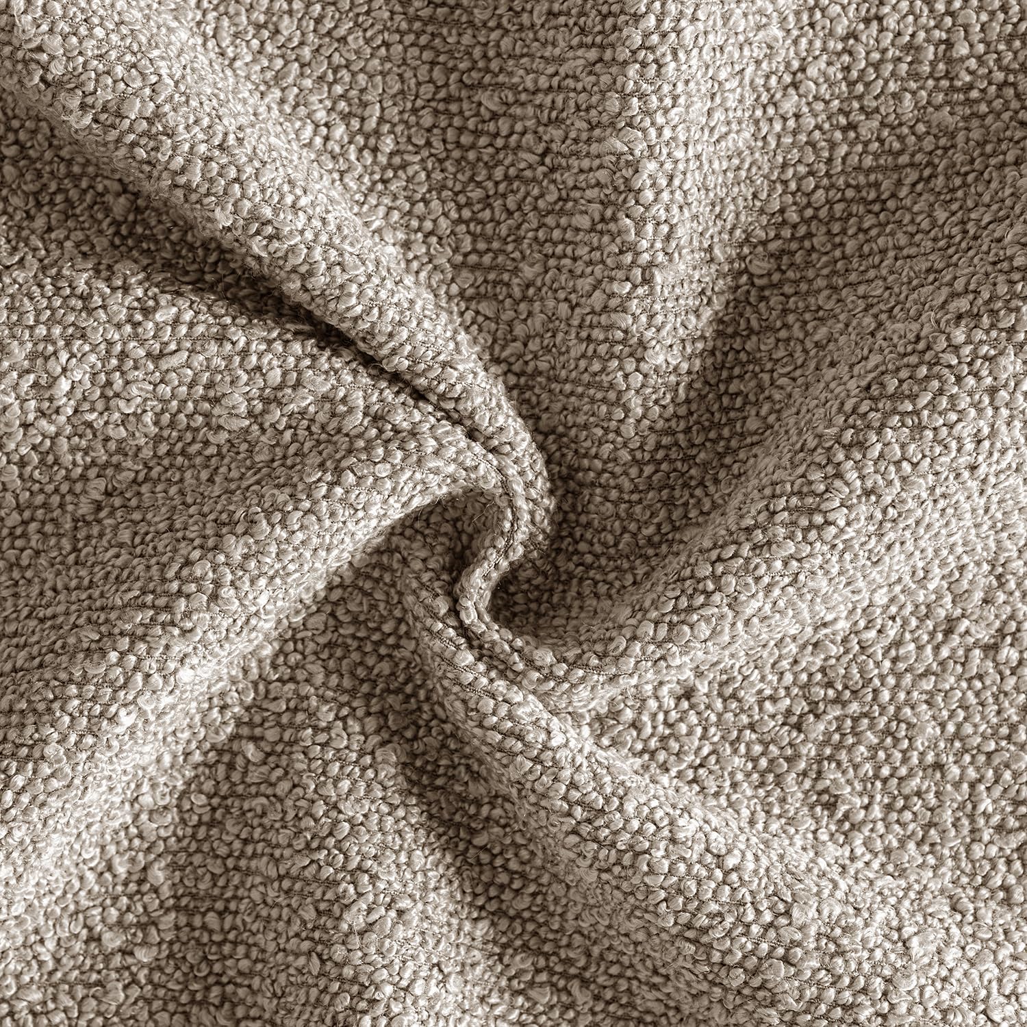 Miulee 20x20 Inch Decorative Pillow Covers for Couch Bed Set of 2 Textured Boucle Neutral Throw Pillow Covers Light Taupe Accent Solid Pill…