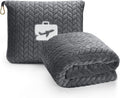 EverSnug Travel Blanket & Pillow 68x42 - Premium Ultra-Soft Microfleece 2 in 1 Compact & Packable Flight Blanket with Soft Bag…