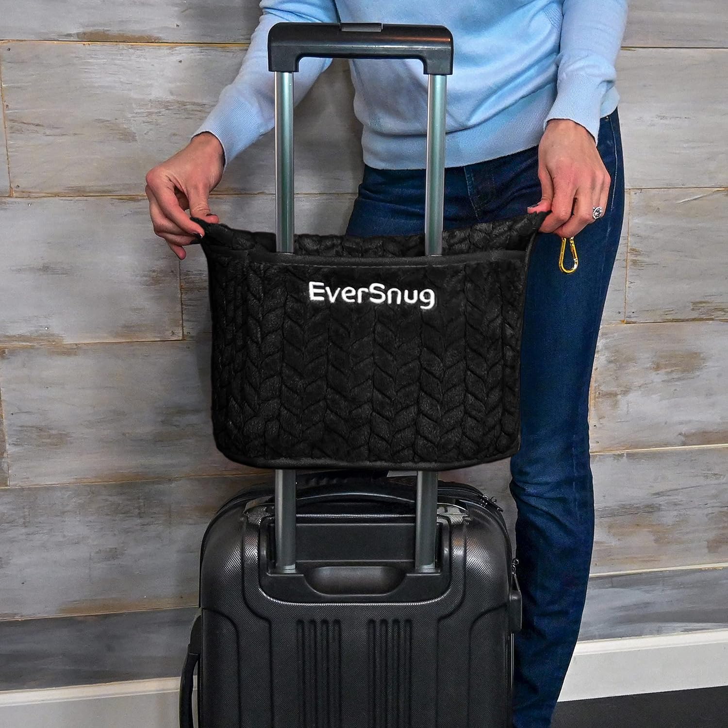 EverSnug Travel Blanket & Pillow 68x42 - Premium Ultra-Soft Microfleece 2 in 1 Compact & Packable Flight Blanket with Soft Bag…