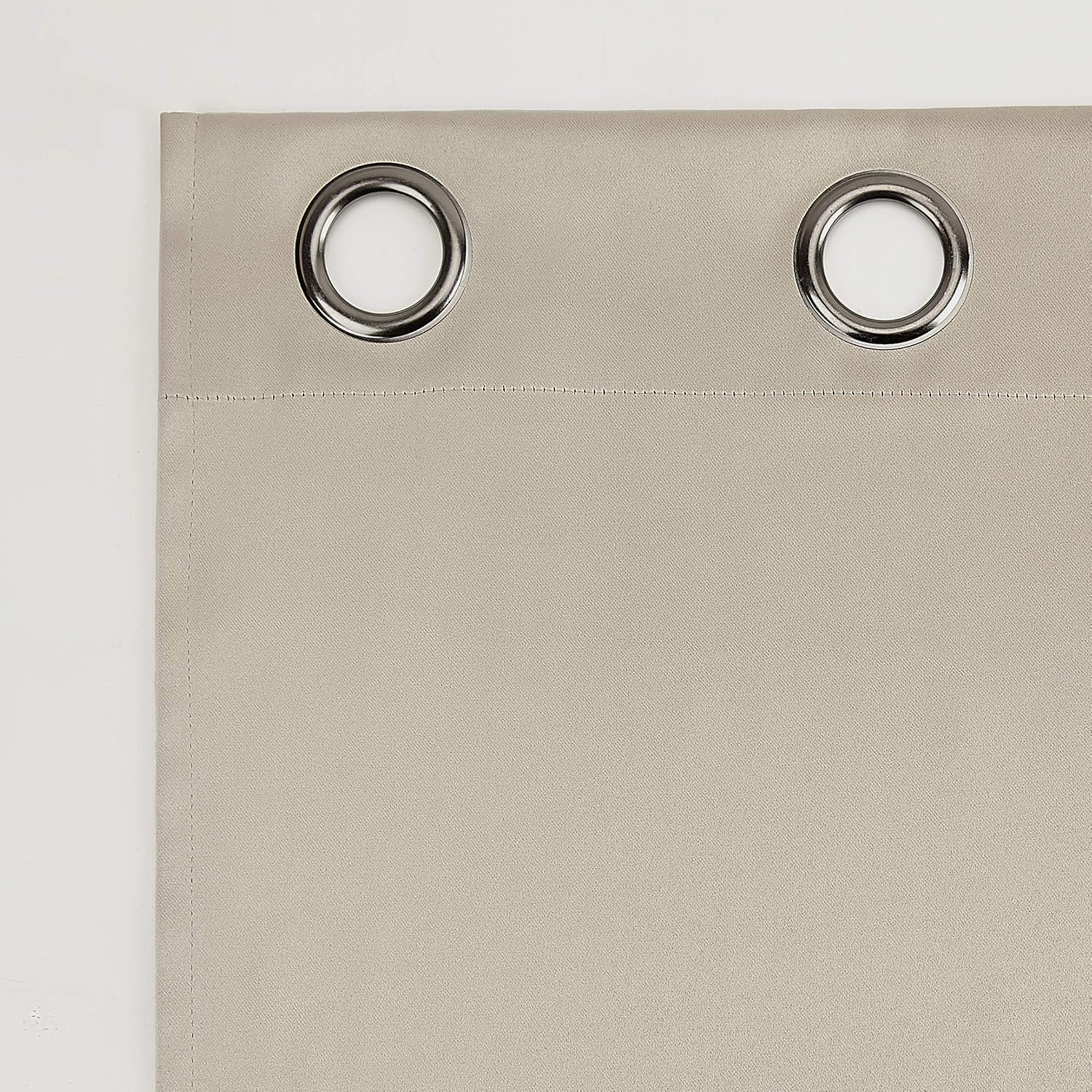 Sun Zero Nordic Theater Grade Extreme 100% Blackout Grommet Curtain Single Panel, 52" x 54", Stone