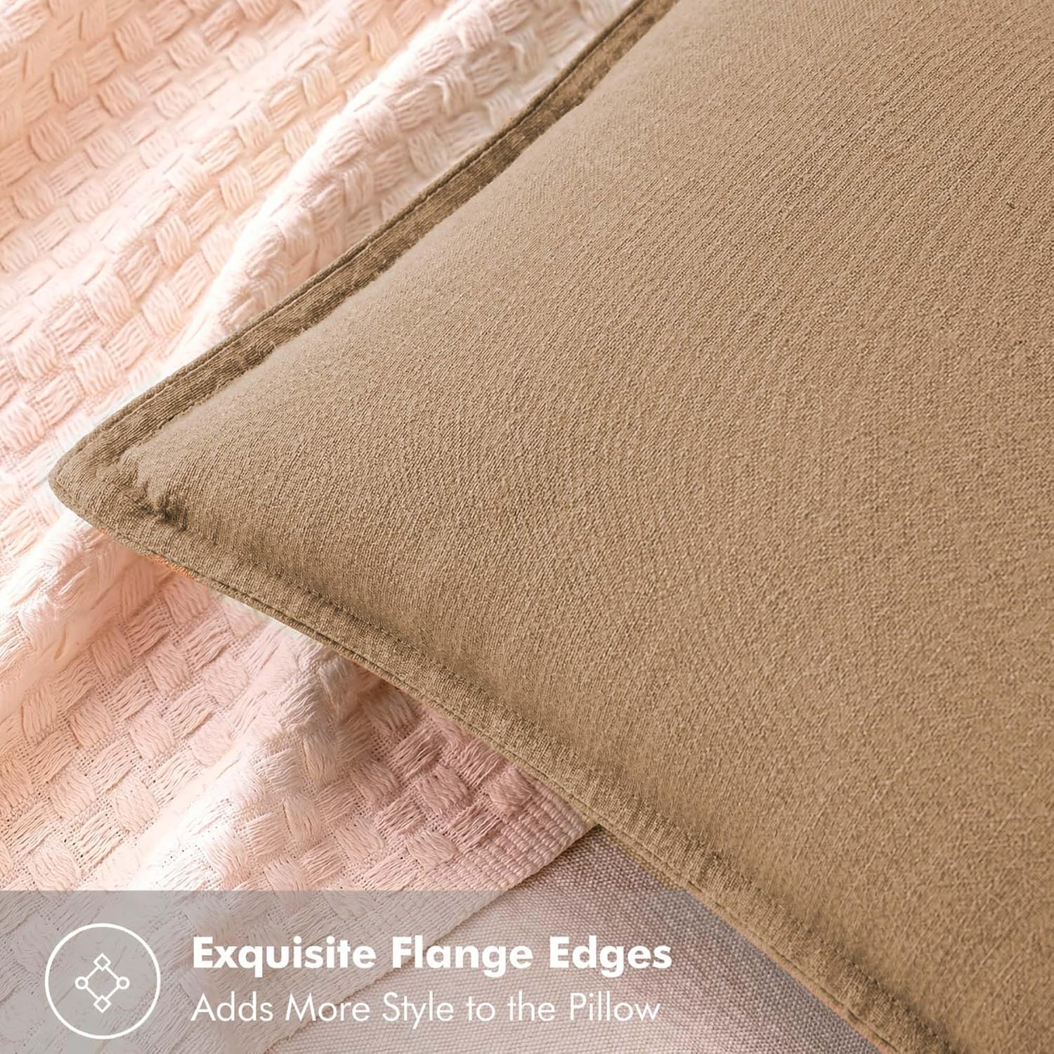 Symplora Cotton Linen Throw Pillow Covers Set of 2, Breathable Non Pilling Decorative Pillow Covers, Machine Washable Cushion Case for…