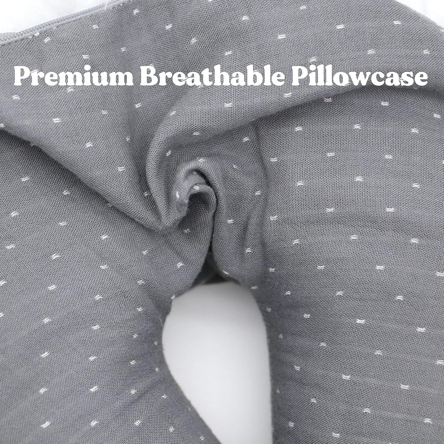 Buckwheat U-Shaped Neck Pillow Adjustable Buckwheat Hull Pillow with Pillowcase, Neck Support and Shoulder Relax Cervical Pillow (12x12…