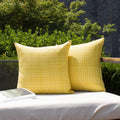 Kevin Textile Pack of 2 Decorative Outdoor Waterproof Pillow Covers Garden Cushion Sham Throw Pillowcase Shell for Patio Tent Couch 24x24…
