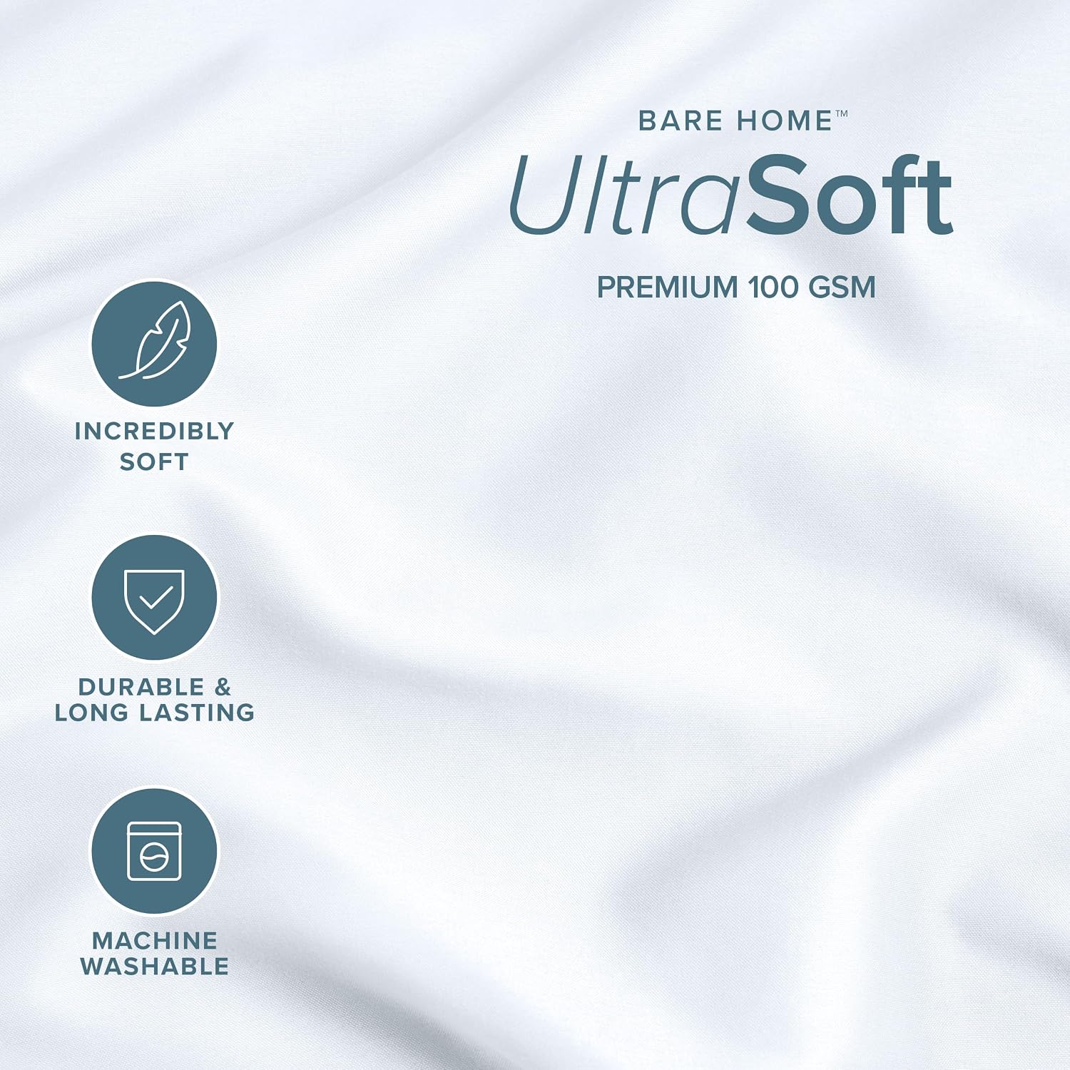 BareHome Bare Home Microfiber Pillow Cases - Standard/Queen Size - Cooling Pillowcases - Double Brushed - 2 Pack - easy maintenance…