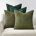 Topfinel Throw Pillows Covers for Couch Living Room Decor-Green Christmas Holiday 4 Pack Toss Cushion Case-Vintage Fluffy Large Bedroom Sha…