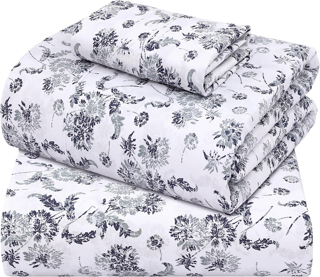 Zoyer 100% Cotton Sheets – Twin Size Percale Bedding, Cooling & Breathable, Durable with a Crisp, Soft & Comfortable Feel, 16" Deep Pocket,…