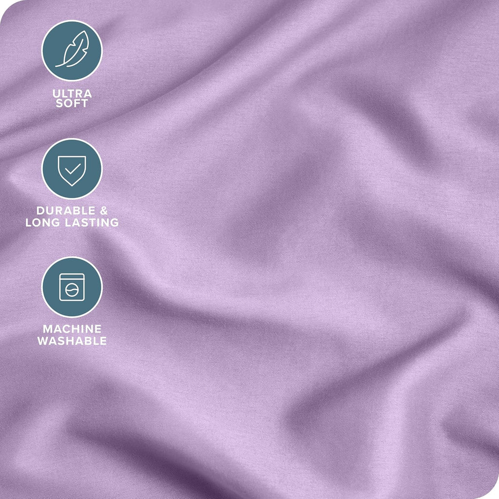 BareHome Bare Home Microfiber Pillow Cases - Standard/Queen Size Set of 2 - Cooling Pillowcases - Double Brushed - Lavender Pillowcases 2 P…