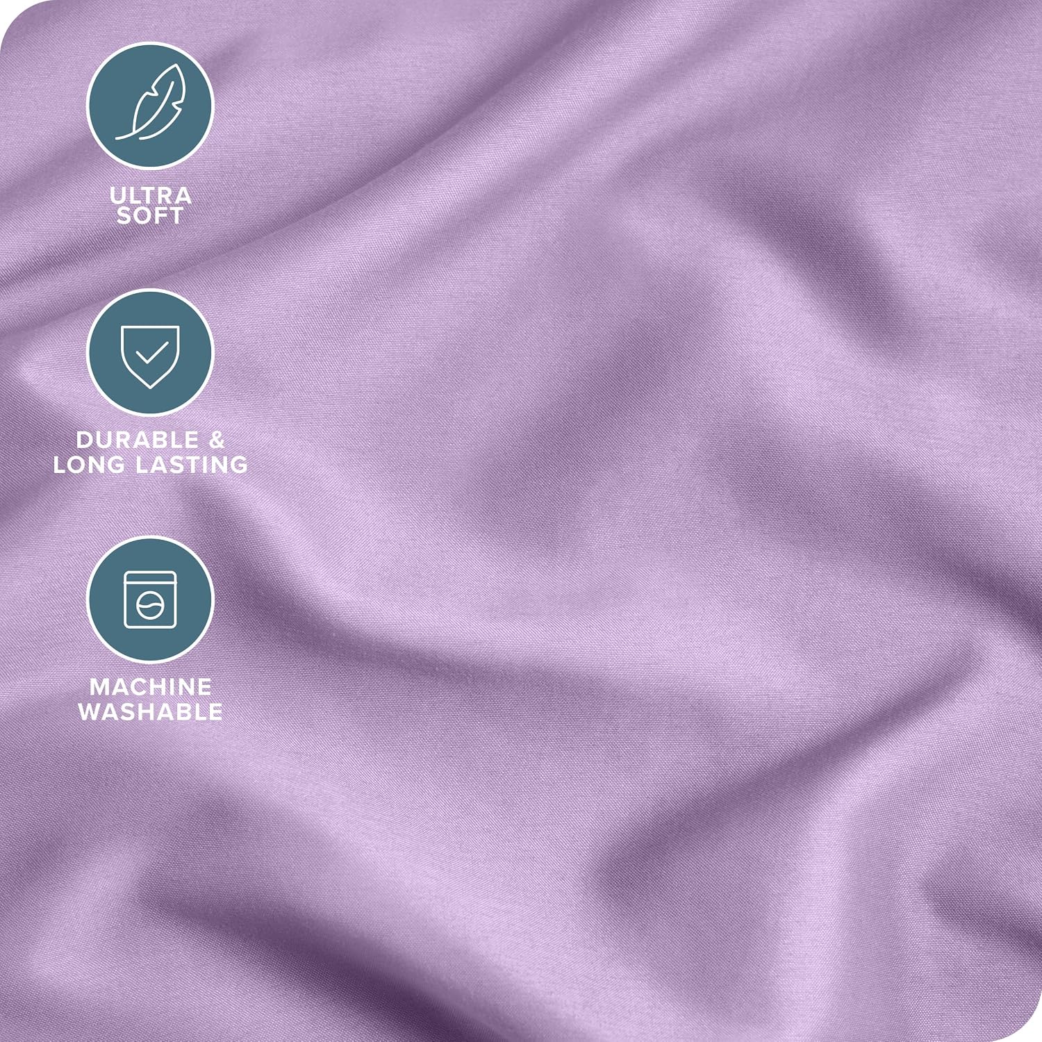 BareHome Bare Home Microfiber Pillow Cases - Standard/Queen Size Set of 2 - Cooling Pillowcases - Double Brushed - Lavender Pillowcases 2 P…