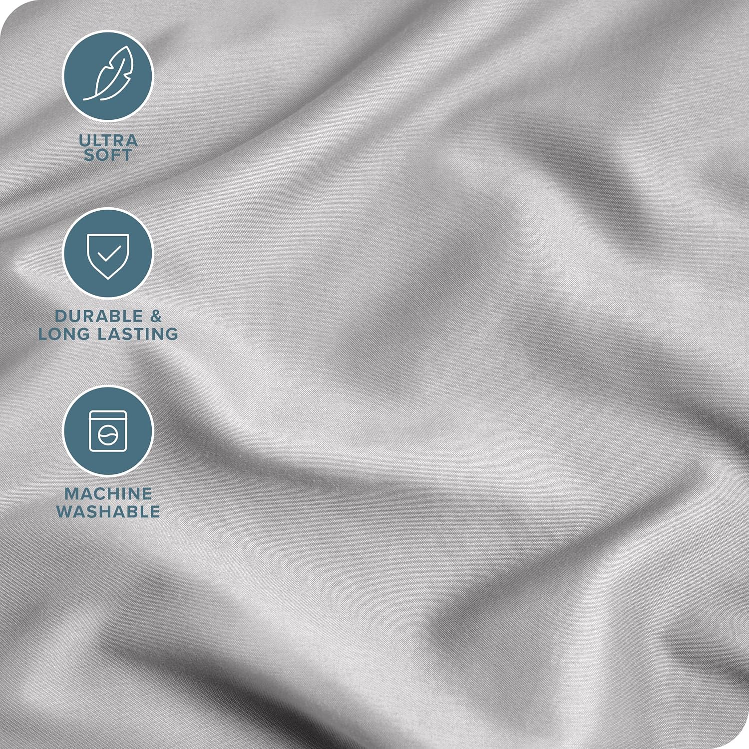 BareHome Bare Home Microfiber Pillow Cases - Queen Size Set of 2 - Cooling Pillowcases - Double Brushed - easy maintenance - Envelope…