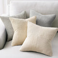 Topfinel Neutral Throw Pillow Covers for Couch, Boho Cozy Soft Cushion Covers Set of 4 with Corduroy, Nordic Accent Pillowcases for Sofa, Bed,…