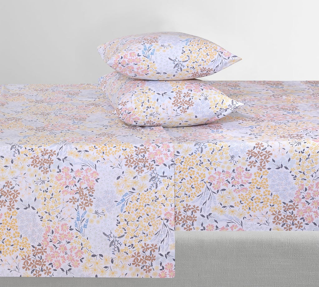 Featherstitchnewyork Feather & Stitch Softest 100% Cotton Sheets, 300 Thread Count Percale Weave Bedding, 16" Deep Pocket, Cooling Sheets,…