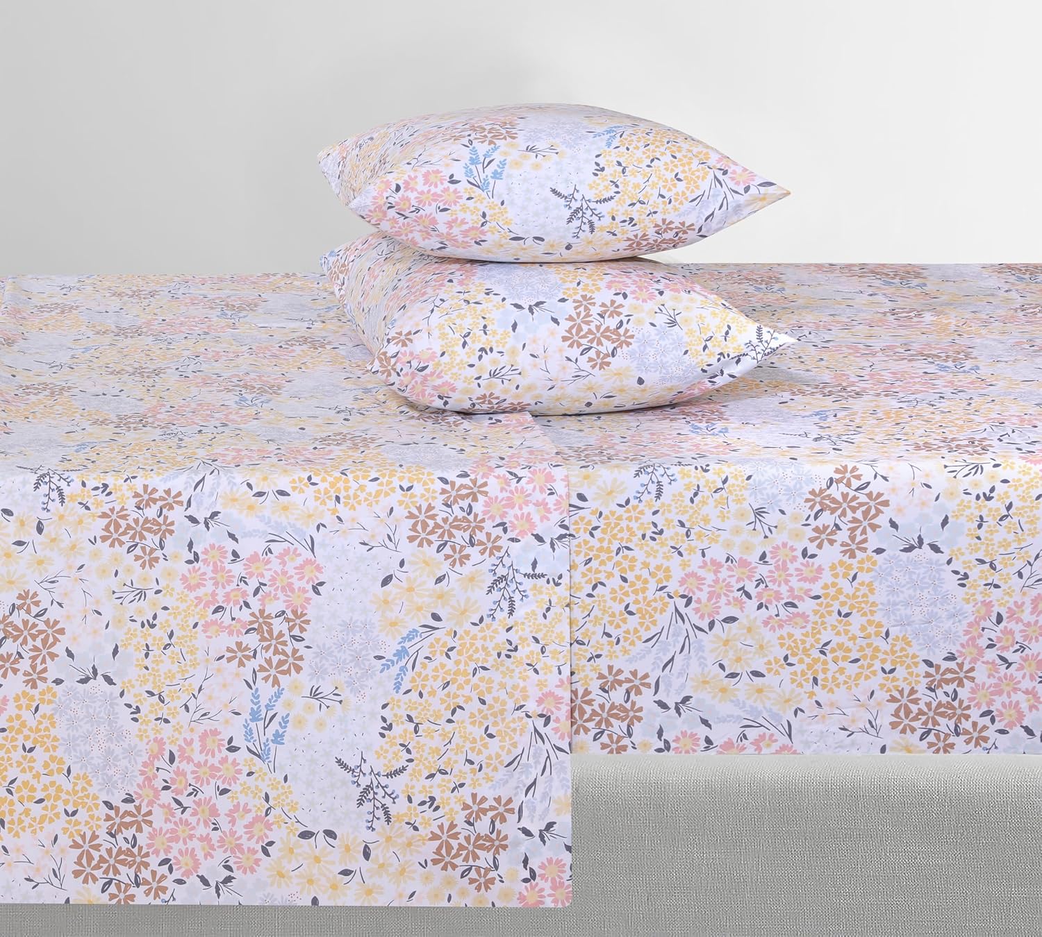 Featherstitchnewyork Feather & Stitch Softest 100% Cotton Sheets, 300 Thread Count Percale Weave Bedding, 16" Deep Pocket, Cooling Sheets,…