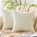 Gawamay Set of 2 Soft Textured Chenille Throw Pillow Covers 24x24 Inch (60x60 CM), Decorative Pillowcases Cushion Covers for Farmhouse Home…