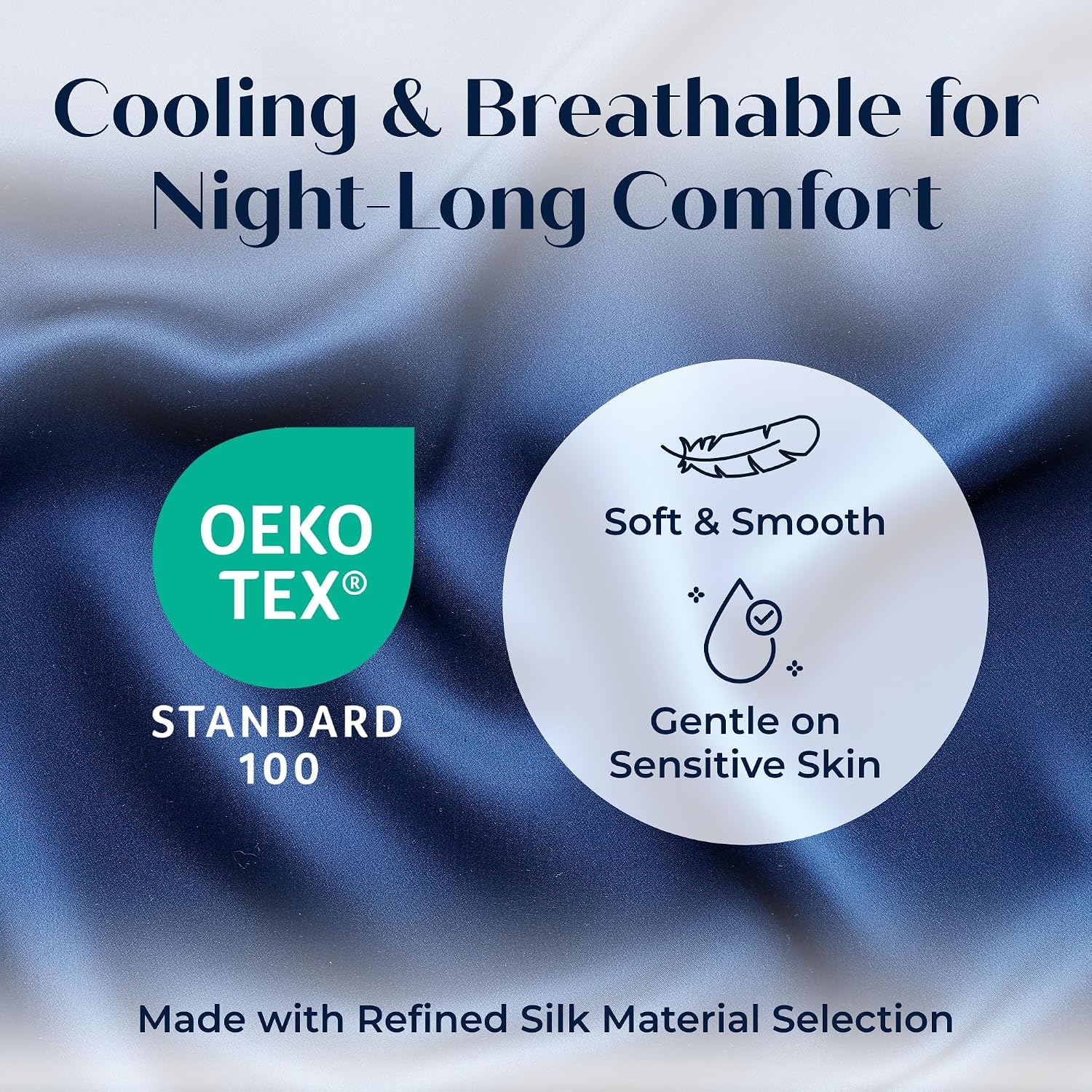 Mulberry Silk Pillowcase – Pure Silk Pillow Cover for Healthier Hair & Smoother Skin – Soft, Breathable and Temperature-Regulating…