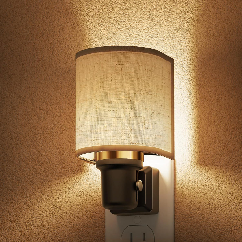 L LOHAS LED Night Lights Plug into Wall, Plug in Night Light Dimmable 100LM, Farmhouse Decorative Nightlights Plug in Wall, Light Sensor…