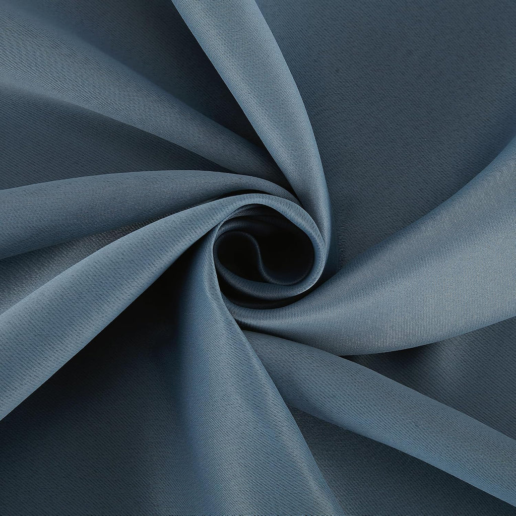 Sun Zero Easton Energy Saving Blackout Grommet Curtain Panel, 40" x 95", Denim Blue