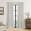 Guken Natural Extra Long 100% Black Out Curtains 120 Inch Length 2 Panels Set for Living Room Bedroom Back Tab Thermal Insulated Blackout L…