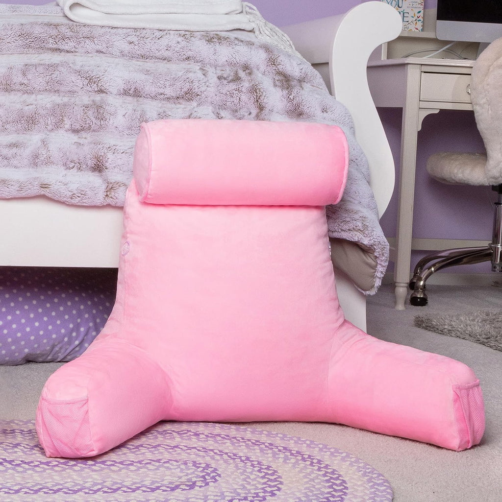 HusbandPillow Husband Pillow Medium Reading Pillow with Arms - 23" Backrest for Sitting Up in Bed - Firm Support Bed Rest Pillow for Adults…