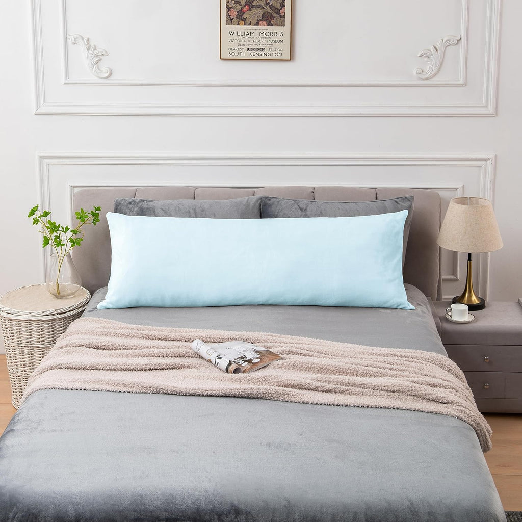 Bedelite Body Pillow Cover with Zipper Closure, Super Soft and Cozy Fuzzy Fleece Pillowcase 20 x 54 Inches, Luxury Fluffy Plush Long Body P…
