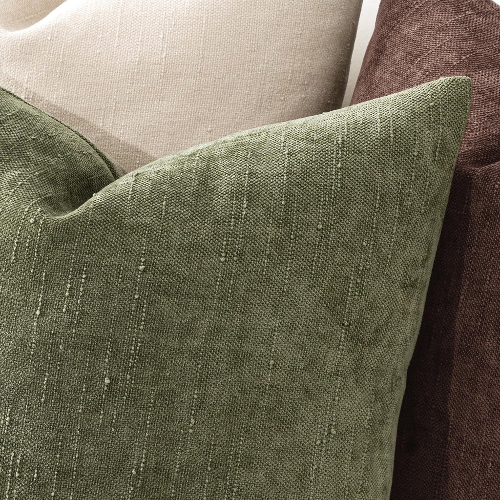 MIULEE Pack of 2 Decorative Throw Pillow Covers Soft Chenille Christmas Throw Pillows Solid Textured Cushion Covers for Spring Couch Sofa…