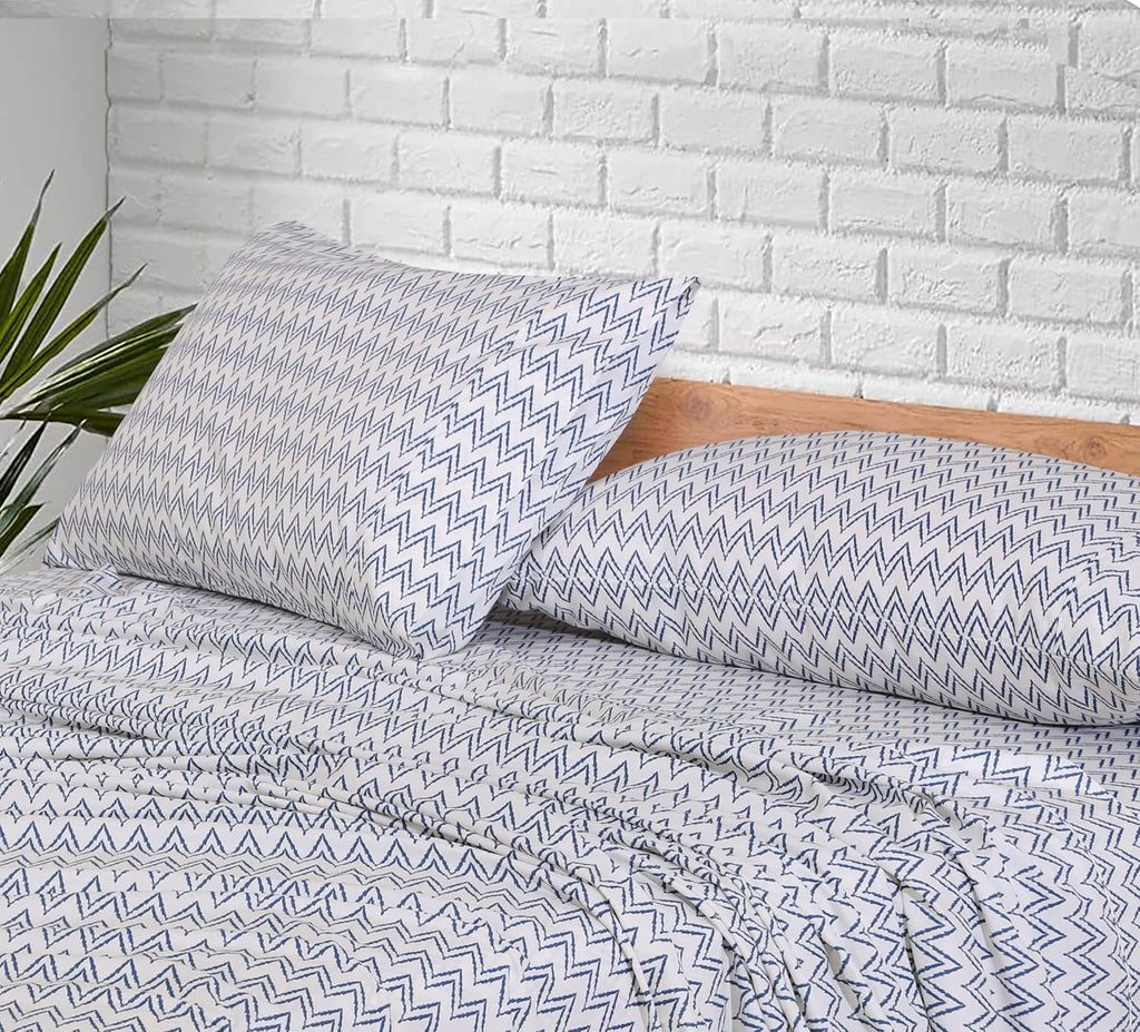Ruvanti 100% Cotton Percale Sheets California King Size – Crisp Cooling Bed Sheets for Hot Sleepers, Deep Pocket 14”, Soft Breathable & Dur…