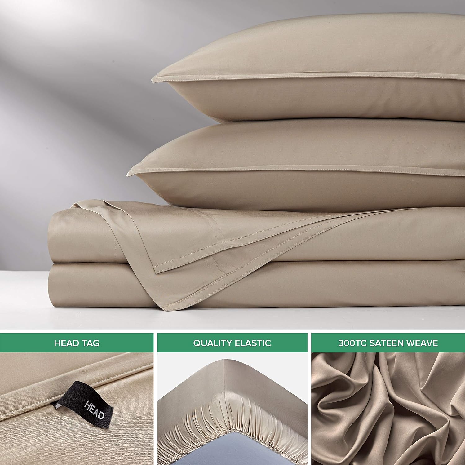 PureBamboo Pure Bamboo Full Sheets, Genuine 100% Organic Viscose Derived from Bamboo Bed Sheet Set, Luxuriously Soft & Cooling, Double Stit…