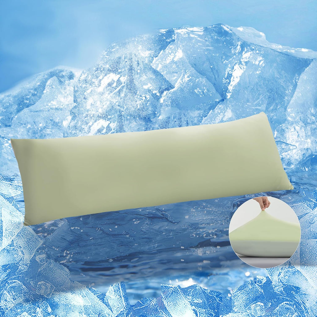 TELUS Cooling Body Pillow Case, Silky Soft Breathable Pillowcase with Envelope Close, Stay Cool All Night Pillow Cover for Hot Sleepers…