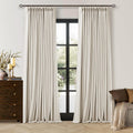 Twodrapes 100 Inch Blackout Linen Curtains Pinch Pleated Back Tab Dual Layer Thermal Inslulated Room Darkening 100% Black Out Curtains 2 Pa…
