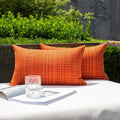 Kevin Textile Outdoor Waterproof Throw Pillow Covers 12x24 Inch Pack of 2 Woven Faux Linen Farmhouse Decorative Water Resistant Lumbar…